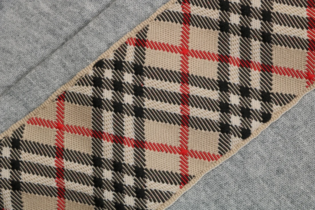 Burberry Check Stripe Sweatpants Grey