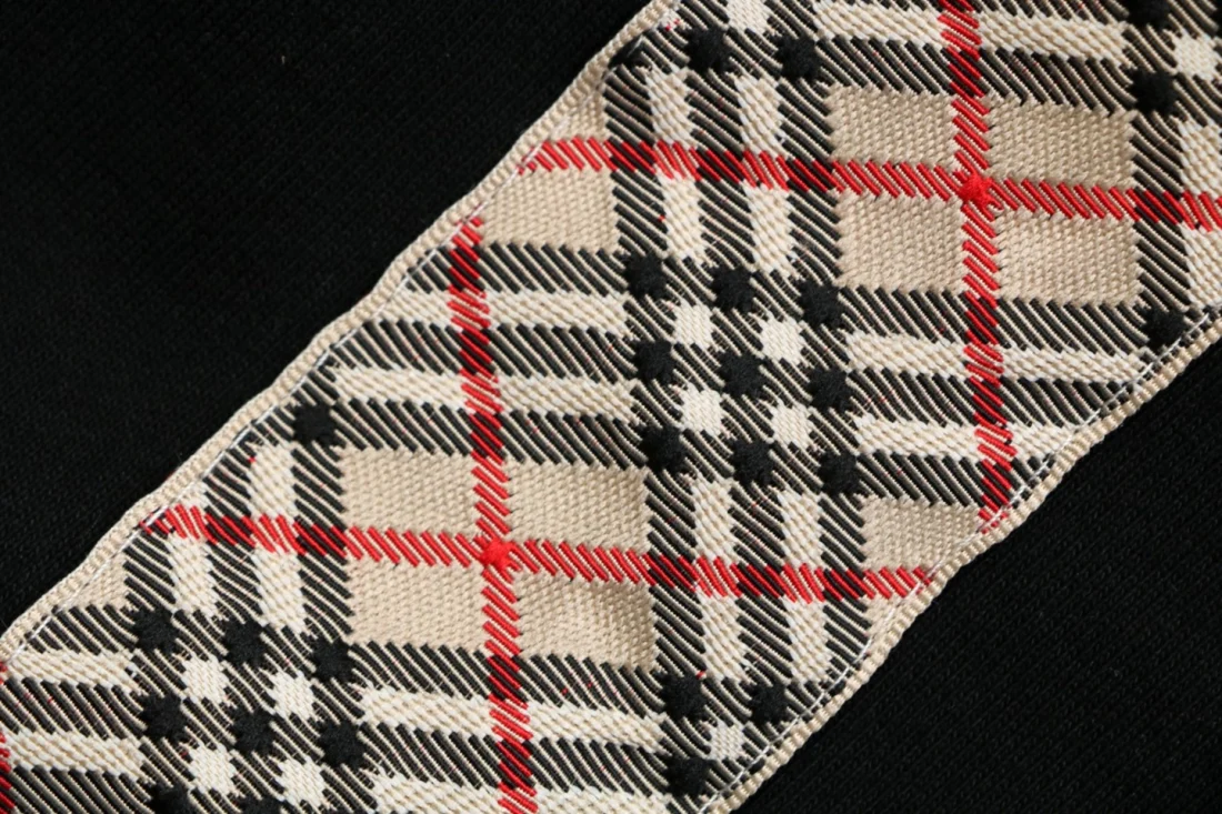 Burberry Check Stripe Zip-Up Hoodie Black