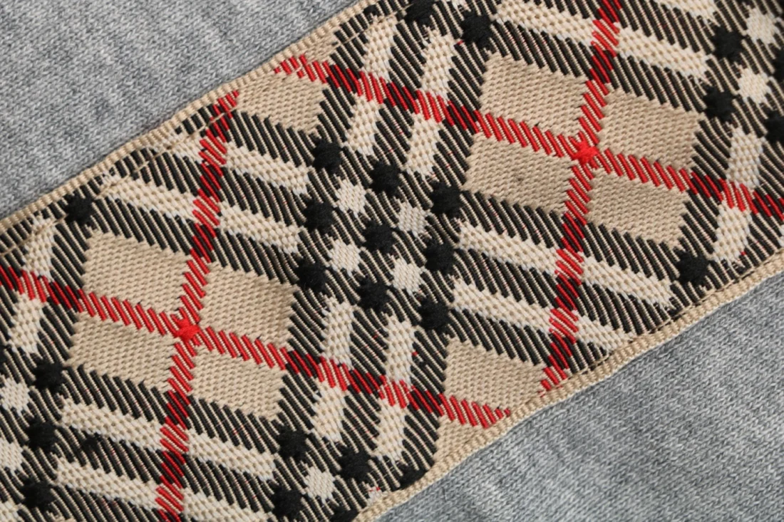 Burberry Check Stripe Zip-Up Hoodie Grey