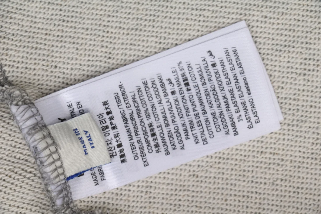 Burberry Check Stripe Zip-Up Hoodie Grey Wash label