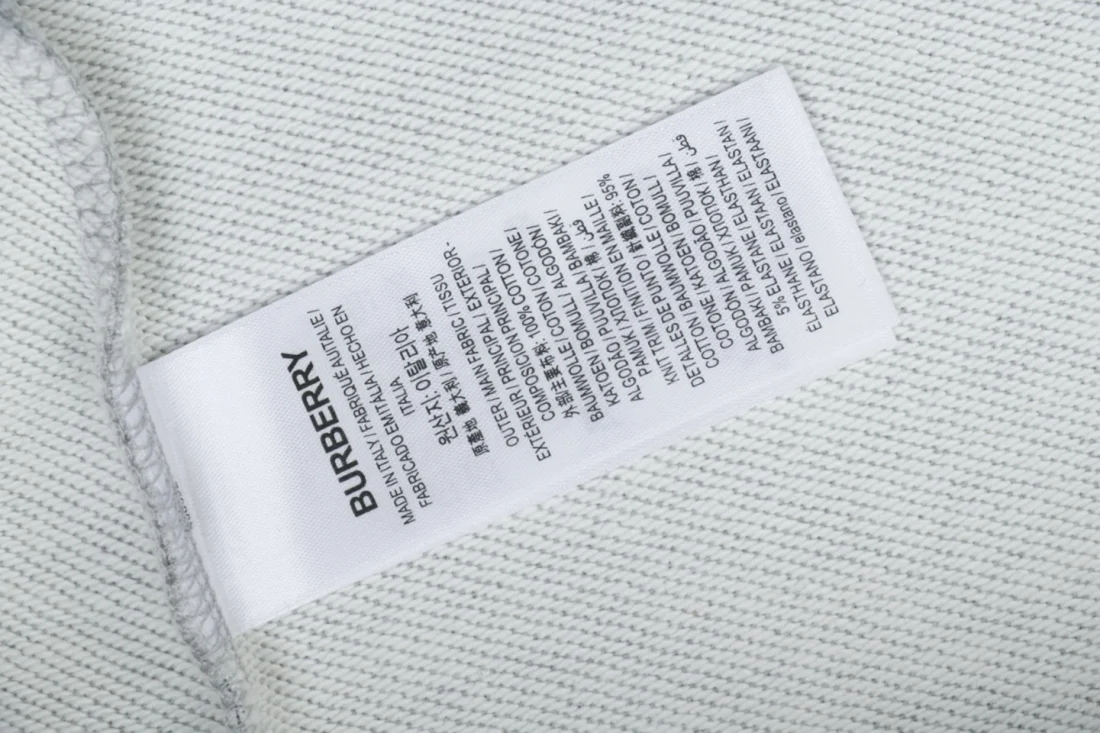 Burberry Equestrian Knight Embroidered Zip-Up Hoodie Grey Wash label