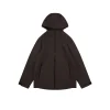 BBry Logo Hooded Zip-Up Jacket (Dark Brown/Black)