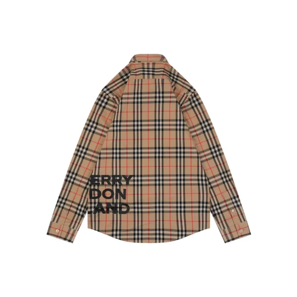 Burberry Logo Print Vintage Check Shirt Back view