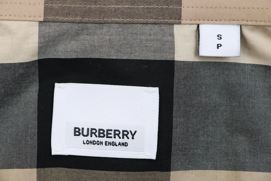 Burberry Oversized Check Shirt Brown Brand label