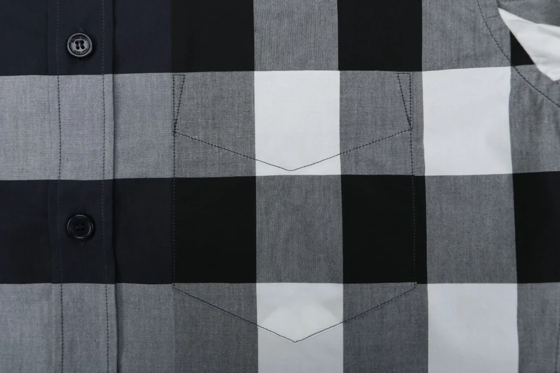 Burberry Oversized Check Shirt Navy
