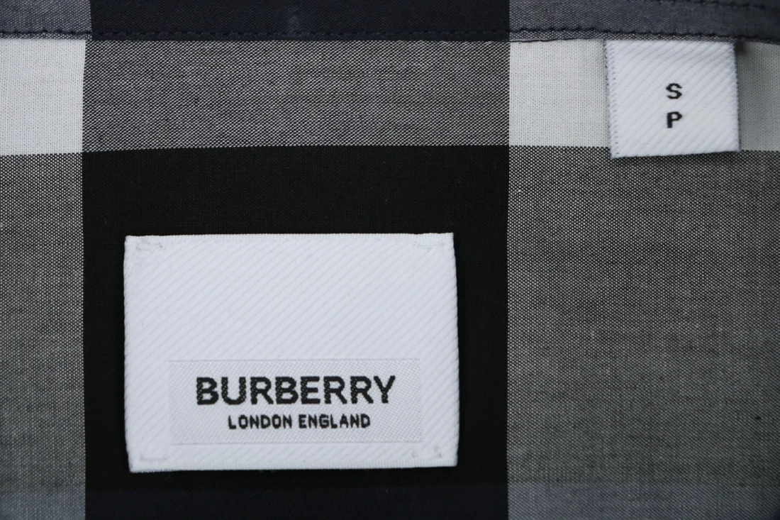 Burberry Oversized Check Shirt Navy Brand label