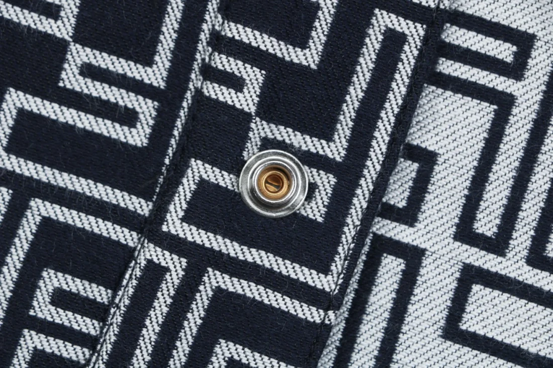 Fendi FF Monogram All-Over Jacket Button