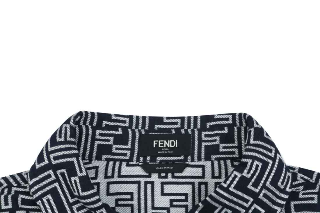 Fendi FF Monogram All-Over Jacket Collar