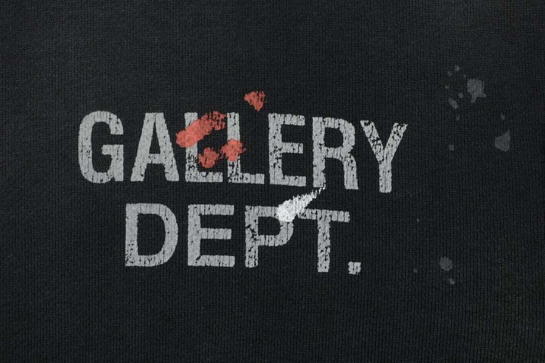 Gallery Dept Red Dot Paint Splatter Vintage Logo Hoodie Front Brand Print