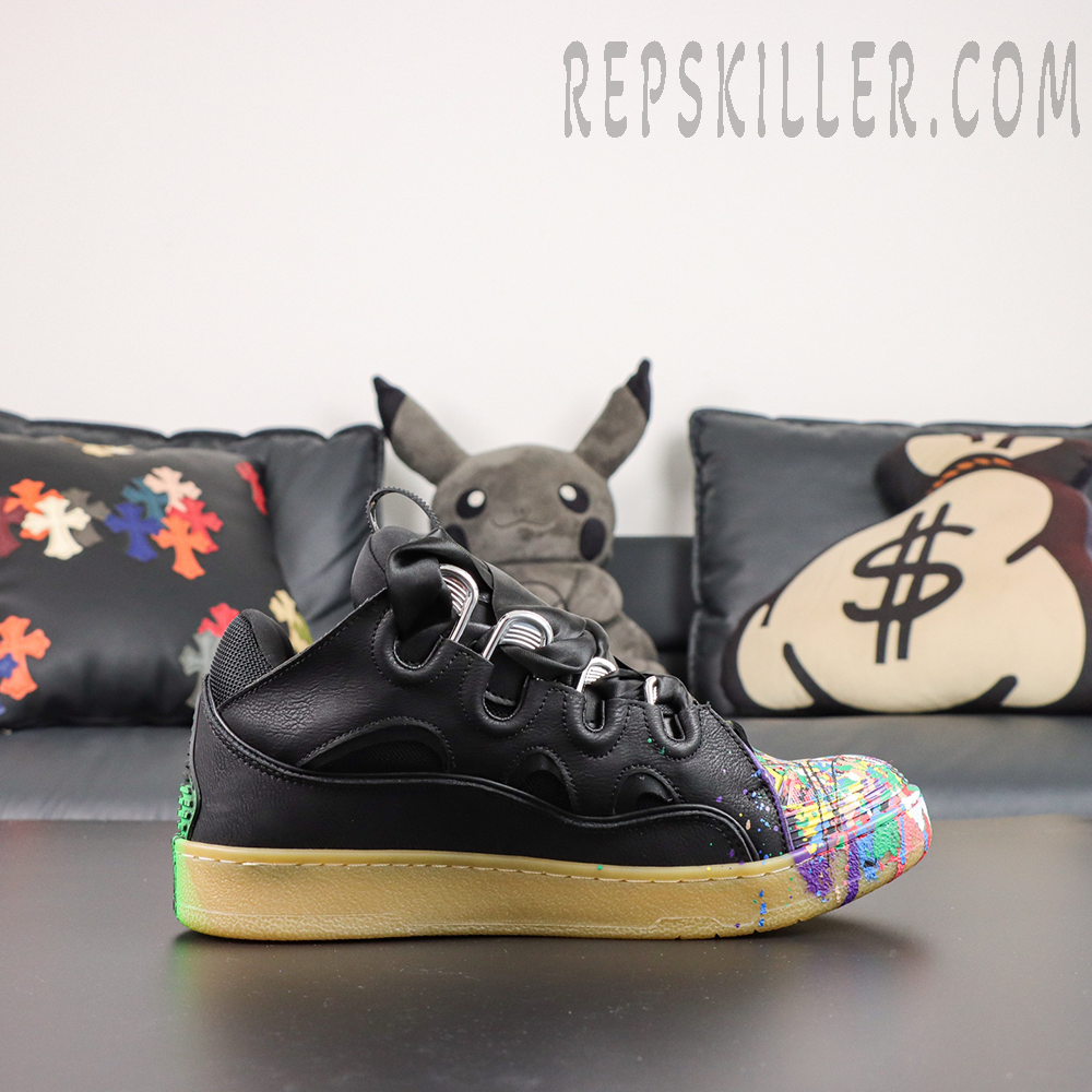 Gallery Dept. x Lanvin Curb Sneakers 'Paint Drip - Black'
