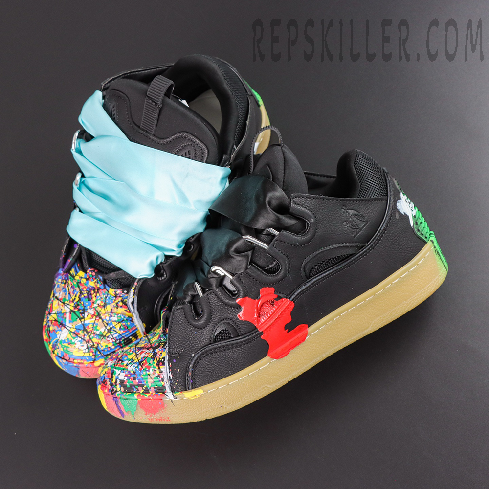 Gallery Dept. x Lanvin Curb Sneakers 'Paint Drip - Black'