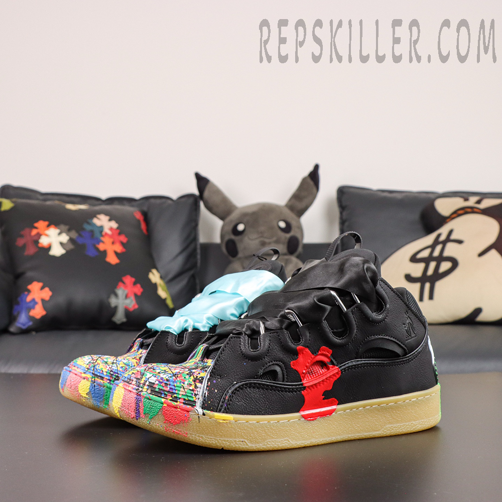 Gallery Dept. x Lanvin Curb Sneakers 'Paint Drip - Black'