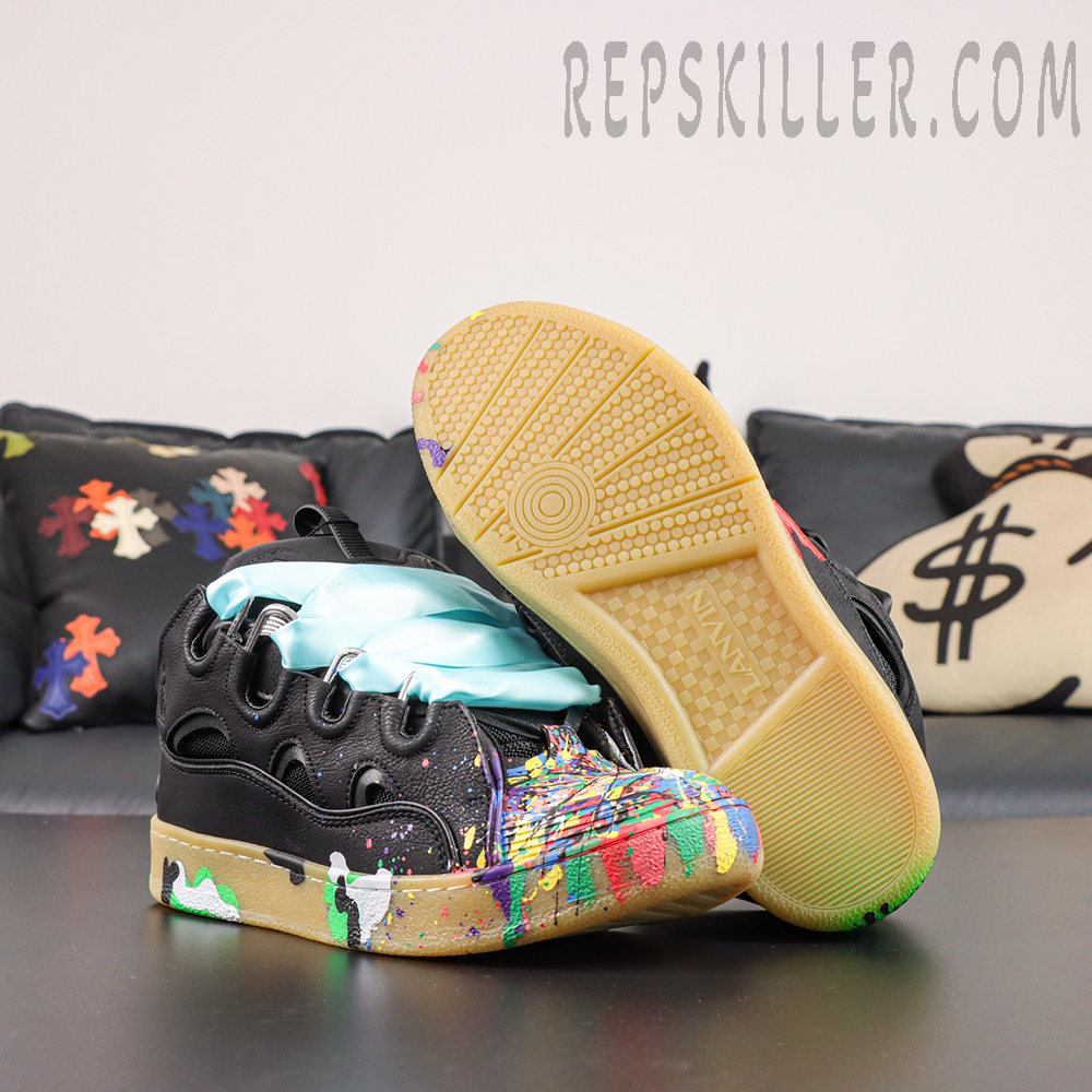 Gallery Dept. x Lanvin Curb Sneakers 'Paint Drip - Black'