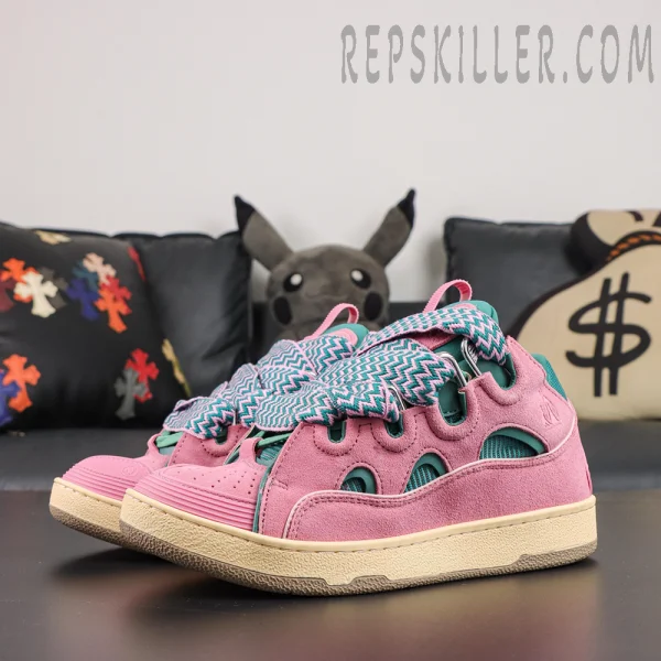 Lanvin Curb Sneakers 'Pink Green'