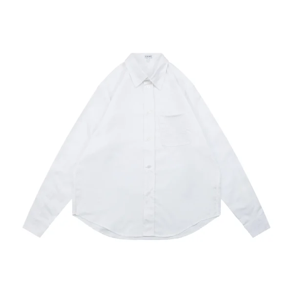 Loe Anagram Embroidered Pocket Oversized Shirt Front view