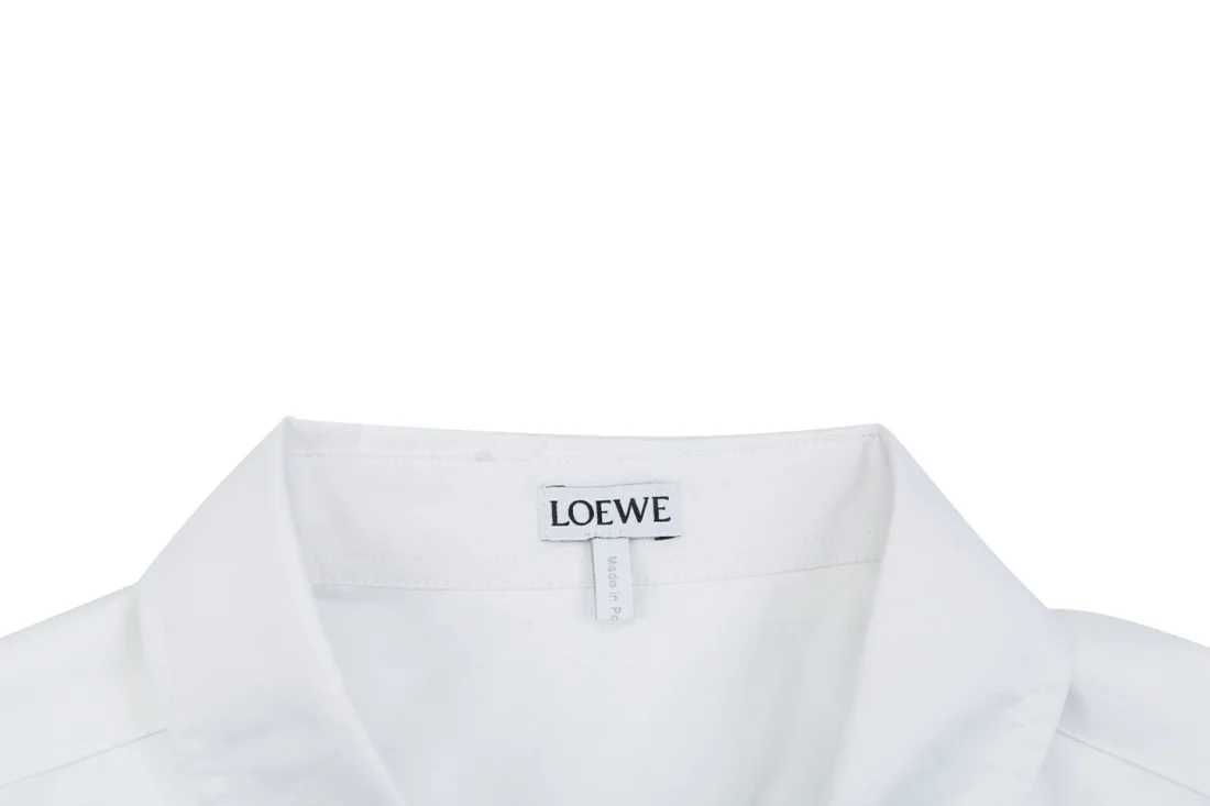 Loe Anagram Embroidered Pocket Oversized Shirt Collar