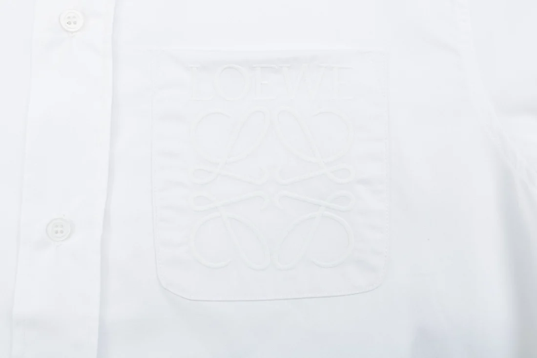 Loe Anagram Embroidered Pocket Oversized Shirt