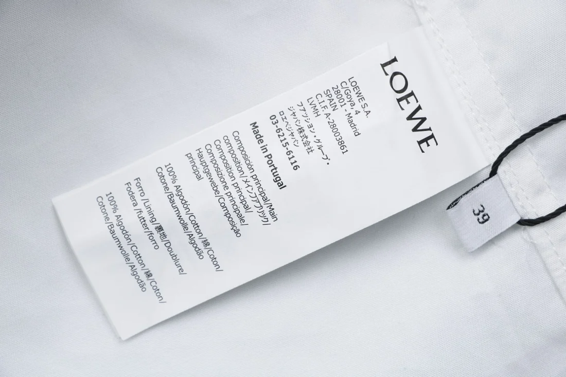 Loe Anagram Embroidered Pocket Oversized Shirt Wash label
