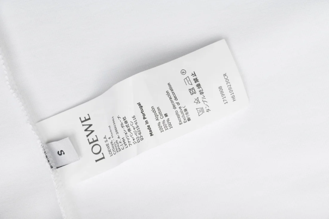 Loewe Anagram Logo Embroidered Shirt White Wash label