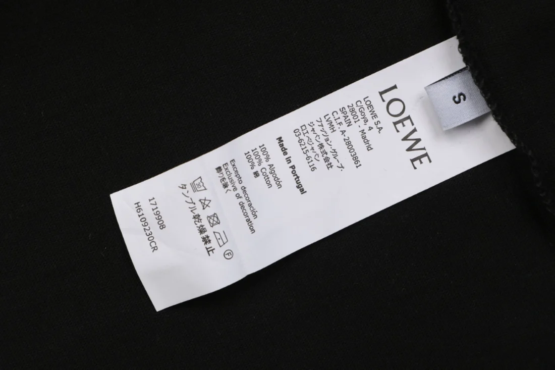 Loewe Anagram Logo Embroidered Shirt Black Wash label