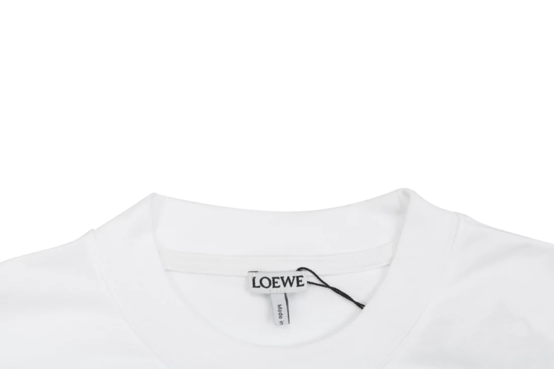 Loewe Anagram Logo Embroidered Shirt White Collar
