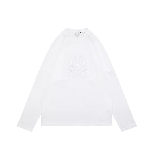 Loewe Anagram Logo Embroidered Shirt White Front view