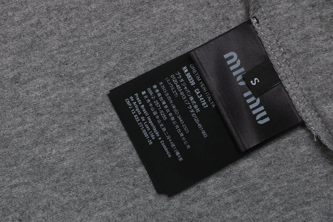 Miu Miu Contrast Collar Logo Shirt Wash label