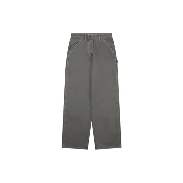 Miu Miu Logo Embroidered Washed Cargo Wide-Leg Pants Front view