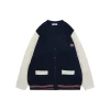MiuM Logo Patch Color Block Knit Cardigan