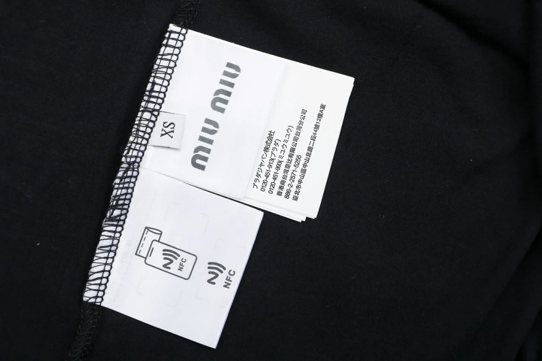 MiuM Logo Patch Relaxed Polo Shirt