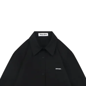 Miu Miu Logo Patch Relaxed Shirt