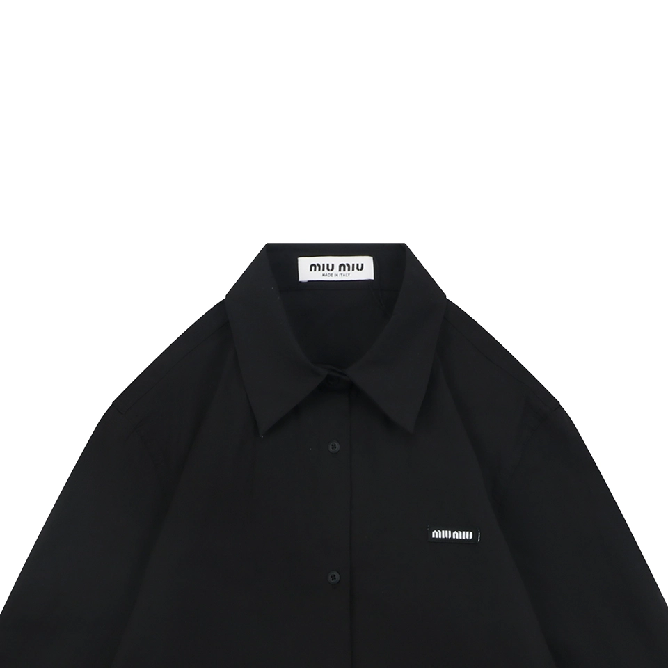 Miu Miu Logo Patch Relaxed Shirt
