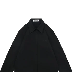 Miu Miu Logo Patch Relaxed Shirt
