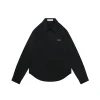 MiuM Logo Patch Relaxed Shirt