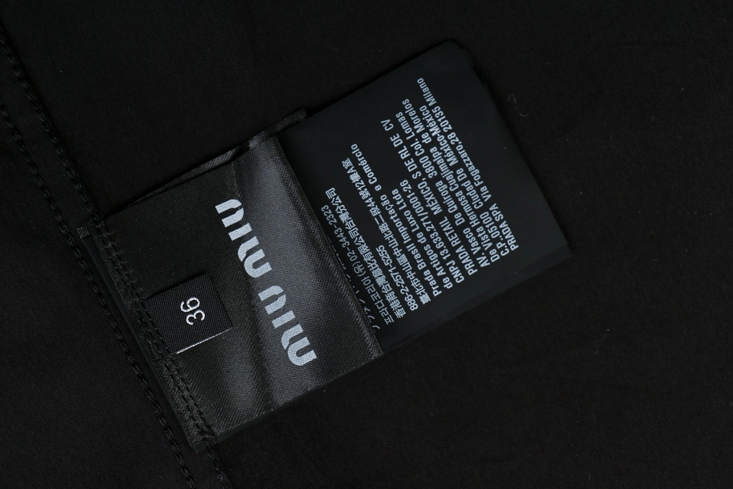 Miu Miu Logo Patch Relaxed Shirt Wash label
