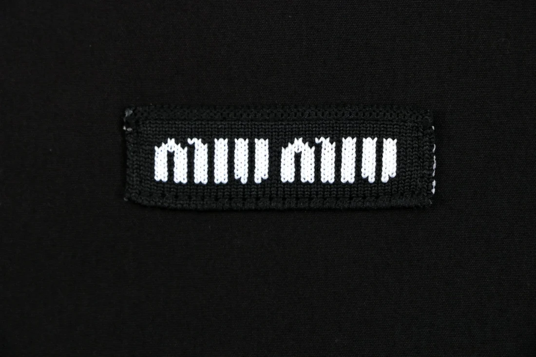 MiuM Logo Patch Relaxed Shirt