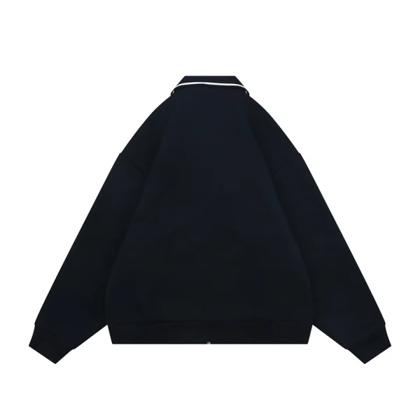 MiuM Contrast-Trim Logo Zip-Up Jacket Back view