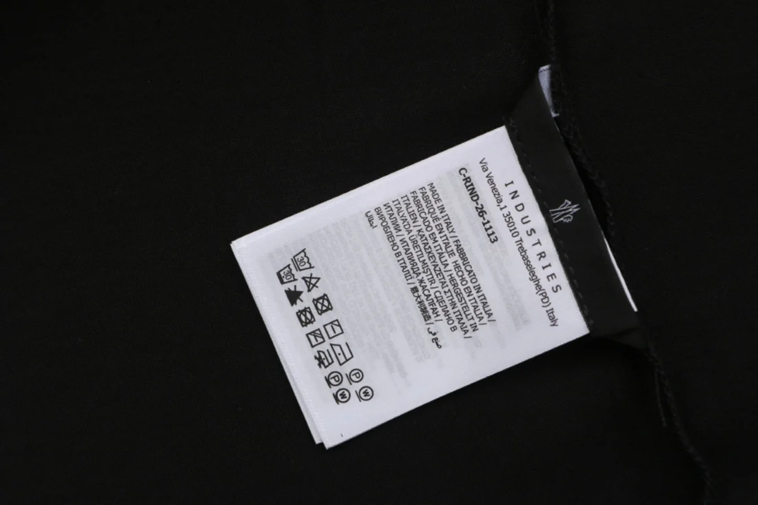 Moncler 1952 Signature Logo Shirt Black Wash label