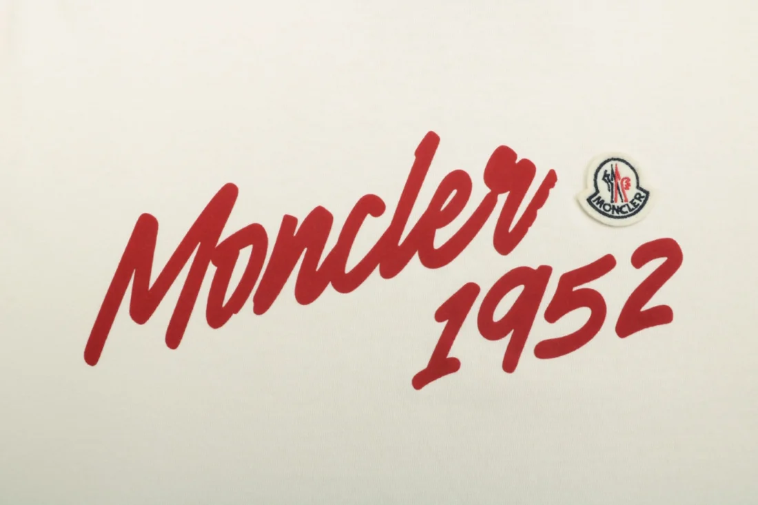 Moncler 1952 Signature Logo Shirt Beige Front Print