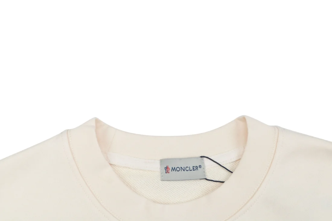 Moncler Archive 1952 Signature Logo Crewneck Sweatshirt Beige Collar