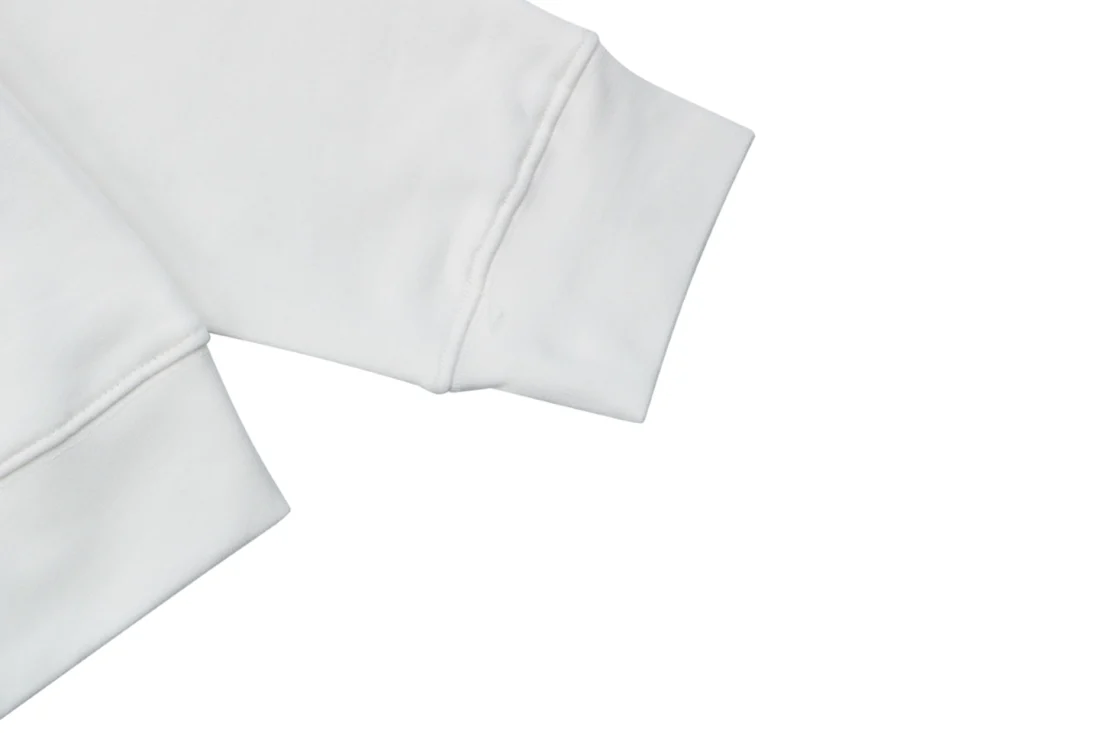 Moncler Collar Logo Print Crewneck Sweatshirt White Cuff