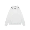 Mxxcler Collar Logo Print Crewneck Sweatshirt (White/Black)