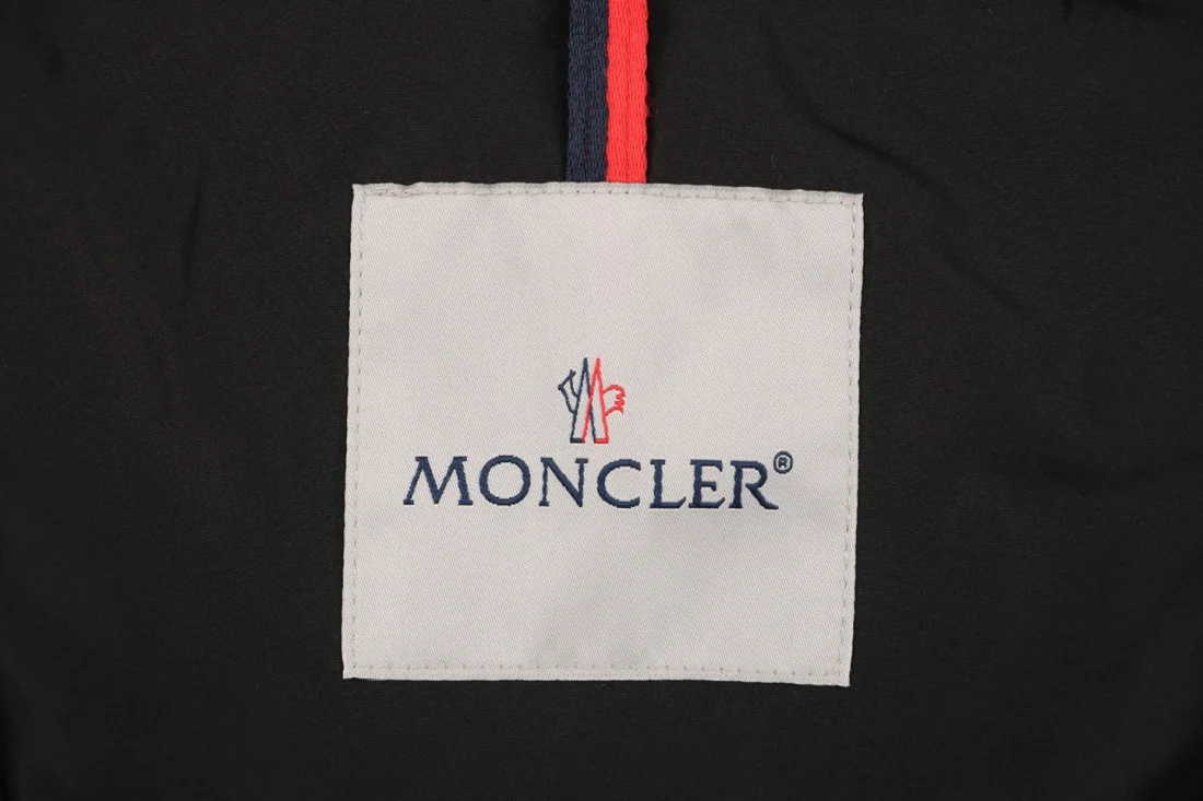 Moncler Tonal Logo Hooded Jacket Brand label
