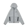 N1ke Tech Fleece Windrunner Full-Zip Hoodie (Grey/Black-Grey/Black)