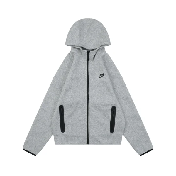 Nike Tech Fleece Windrunner Full-Zip Hoodie Grey Front view