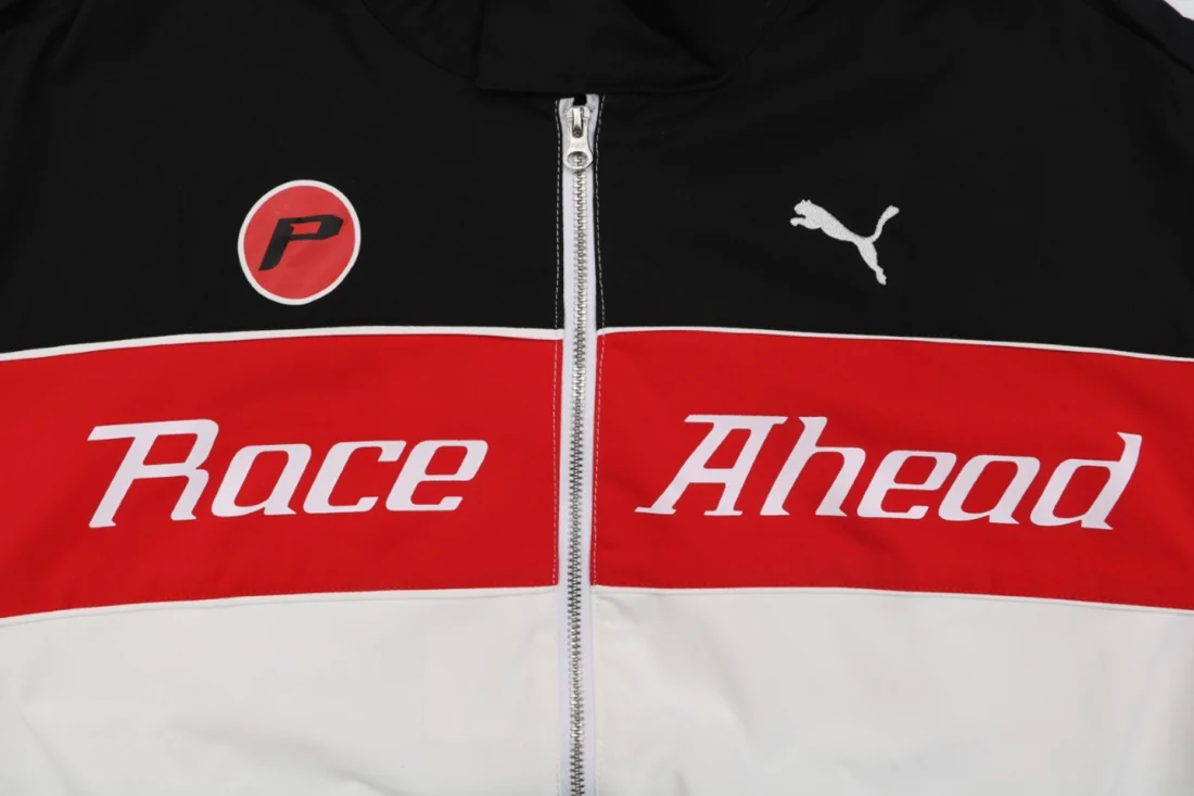 Puma Race Ahead Colorblock Track Jacket Front Print