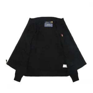 Ralph Lauren Cable-Knit Full-Zip Pony Logo Sweater Black Lining