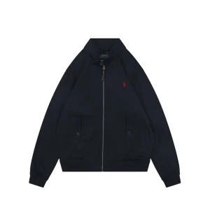 Ralph Lauren Pony Embroidered Harrington Jacket Navy Front view