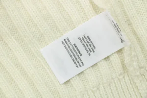 Ralph Lauren Pony Embroidered Ribbed Half-Zip Turtleneck Sweater Beige Wash label
