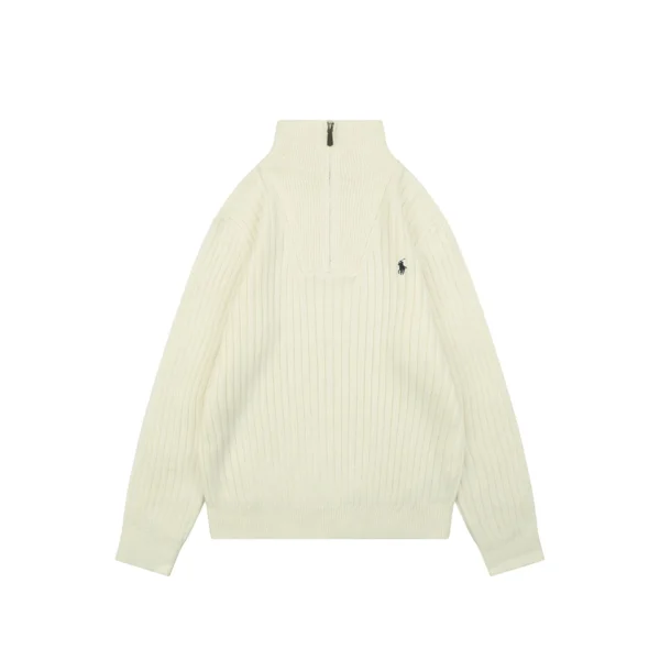 Ralph Lauren Pony Embroidered Ribbed Half-Zip Turtleneck Sweater Front view